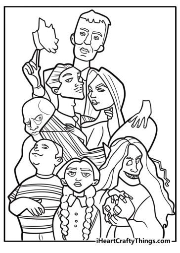 Addams family coloring pages