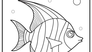Angelfish coloring pages
