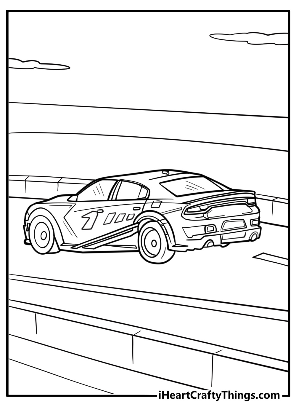 Chevrolet Monte Carlo race inspired car coloring page