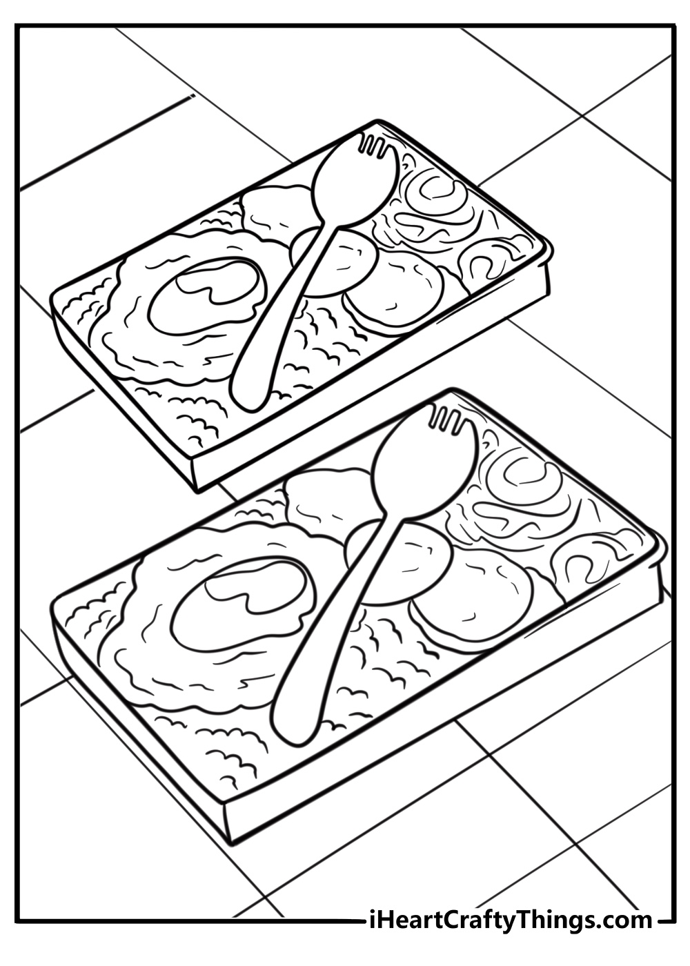 Contestants eating rice and egg meal free coloring page