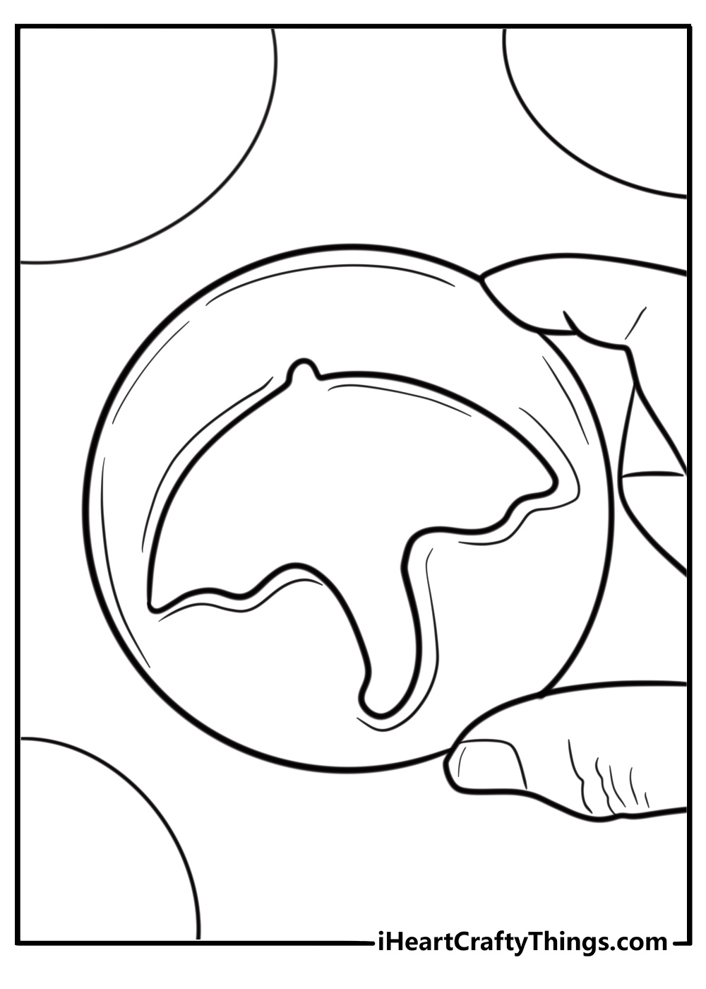 Dalgona candy challenge with umbrella shape coloring sheet