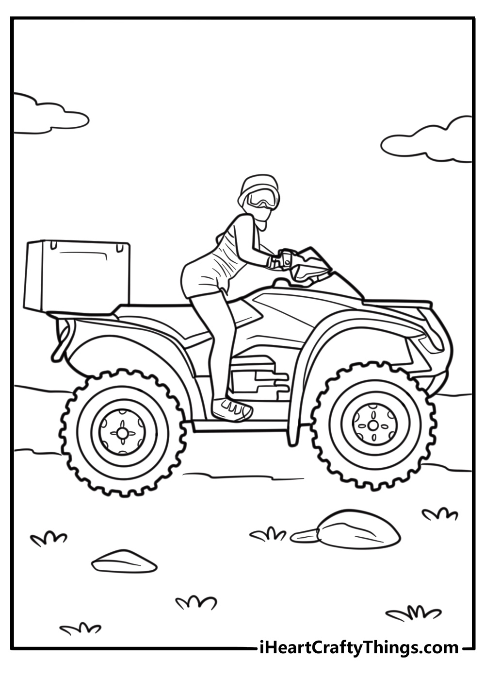 Detailed ATV Coloring Page