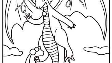 Dragonite coloring pages