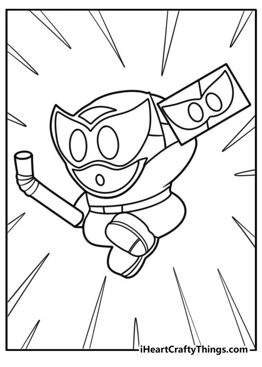 Elite Shy Guy warrior with armor from Paper Mario coloring sheet