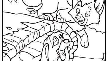Fox and the hound coloring pages
