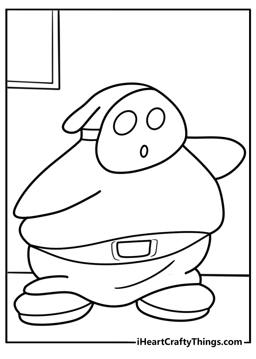 Giant Shy Guy Big Guy from Yoshi games coloring sheet