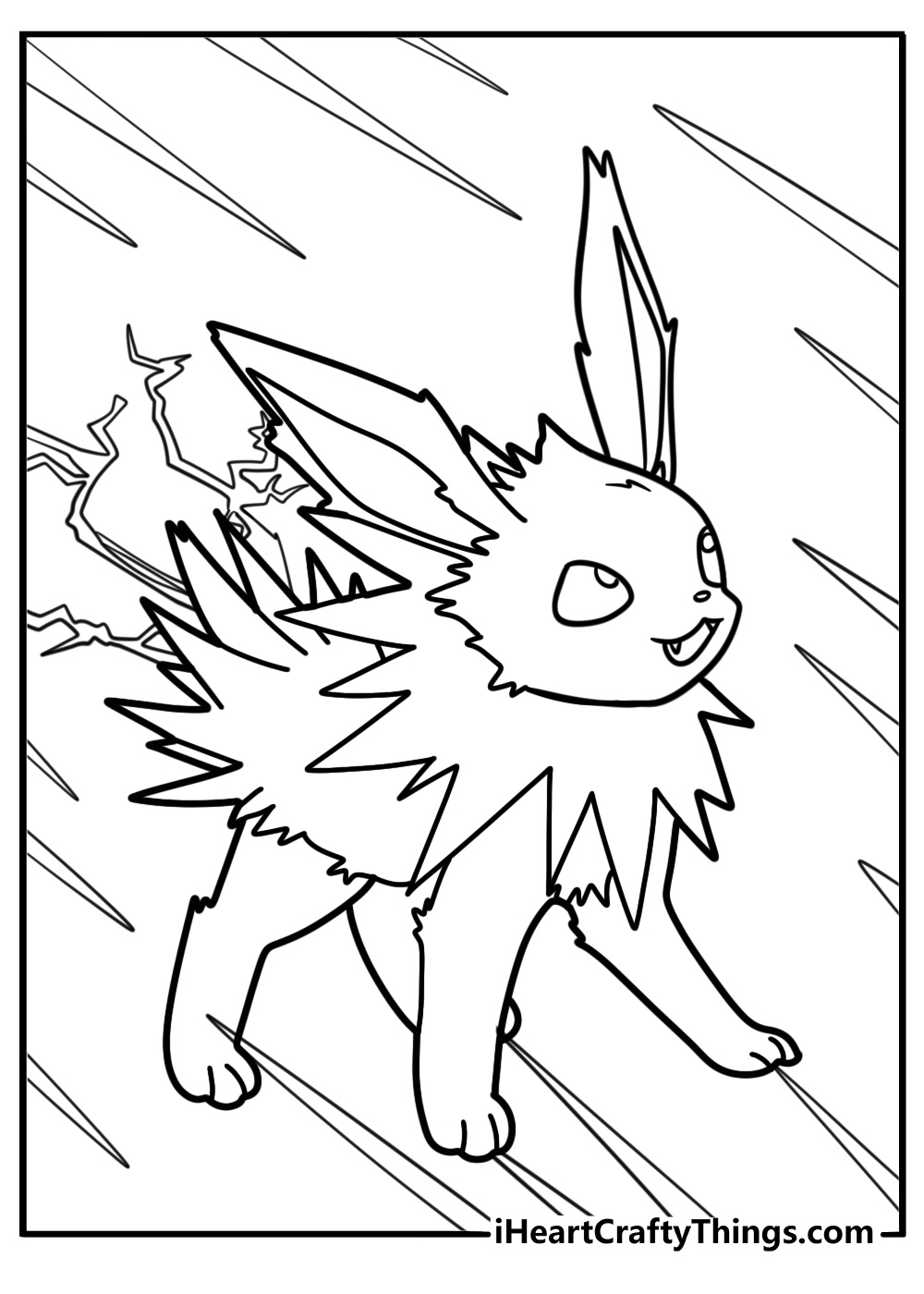 Jolteon using agility move coloring sheet
