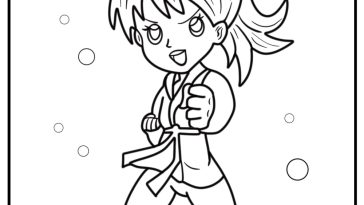 Karate coloring pages