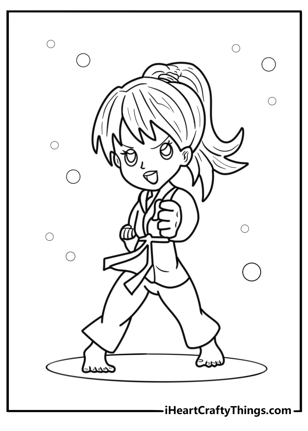 Karate coloring pages