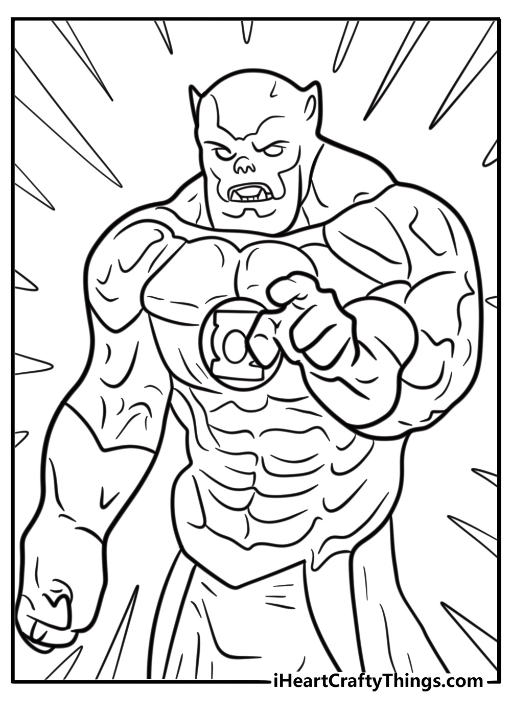 Kilowog training new recruits coloring page