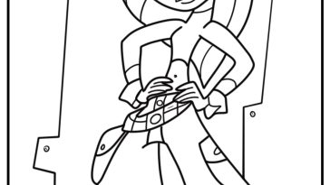 Kim possible coloring pages