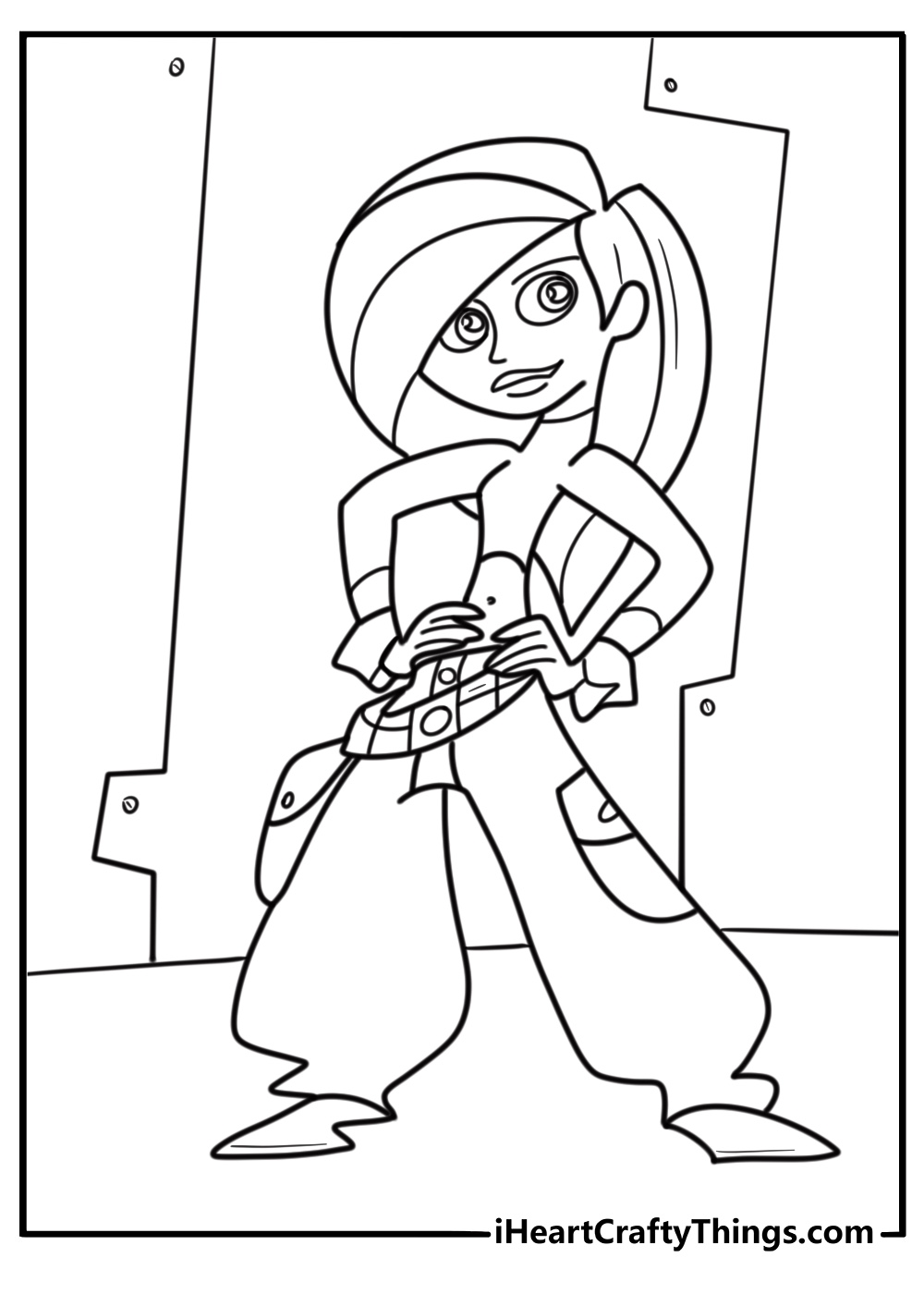Kim possible coloring pages