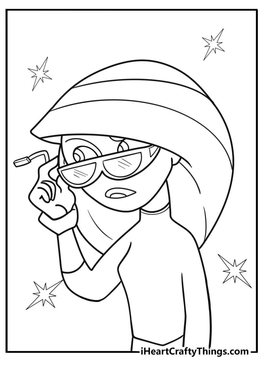 Kim Possible with night vision goggles coloring page