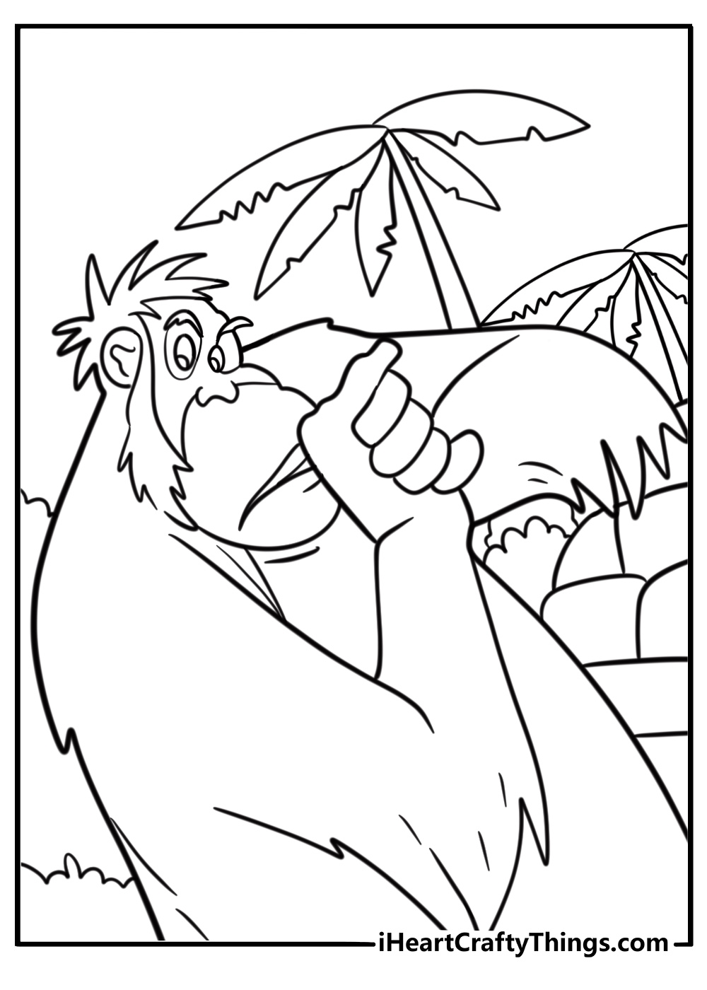 King Louie asking for fire coloring page