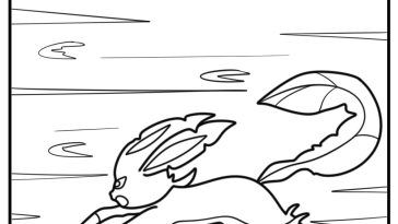 Leafeon coloring pages