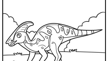 Parasaurolophus coloring pages