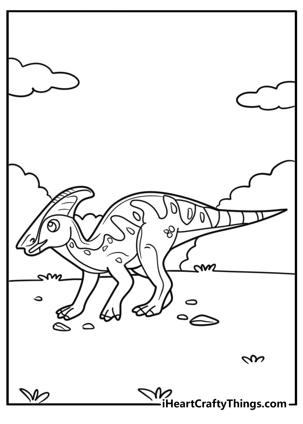 Parasaurolophus coloring pages