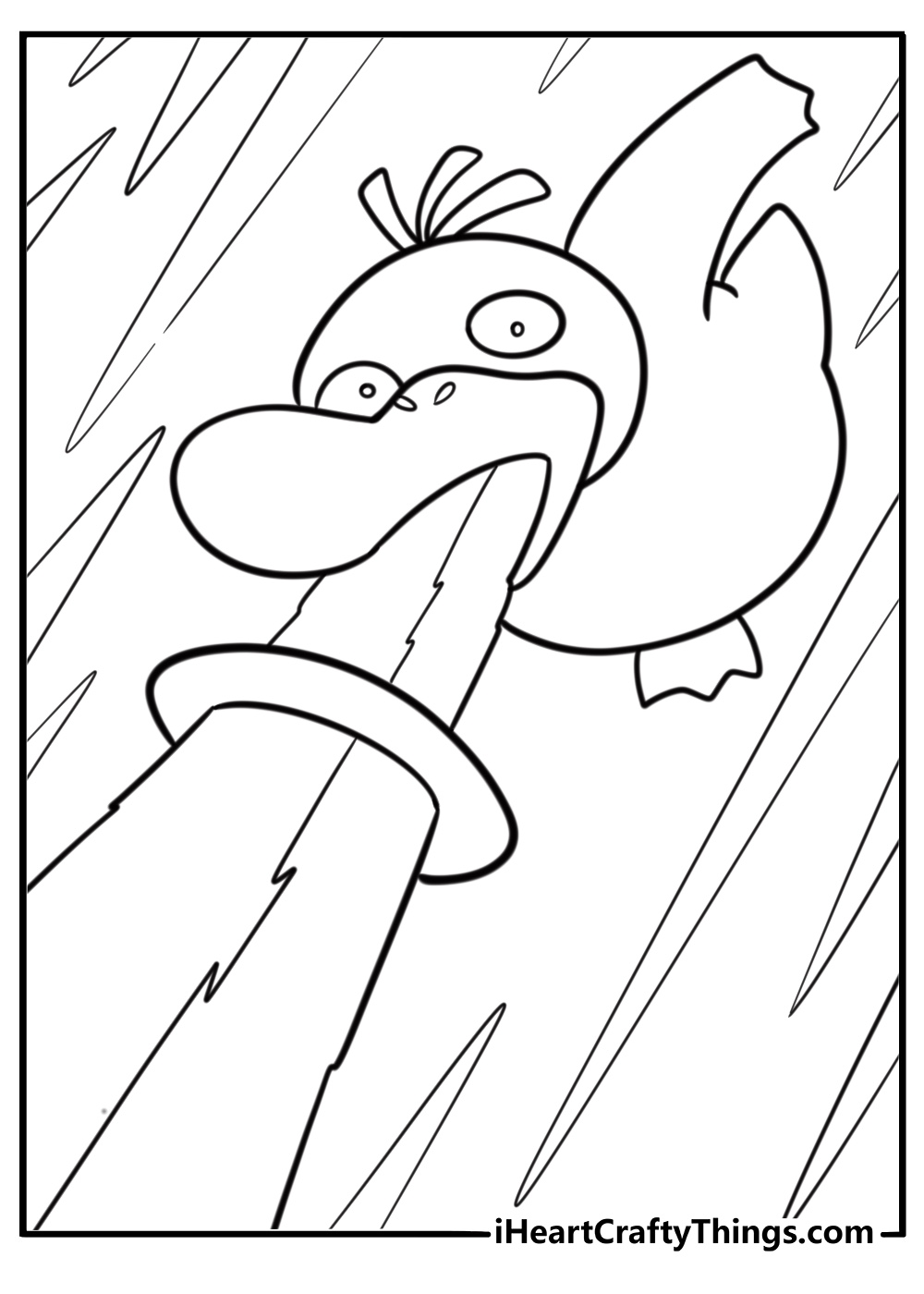 Psyduck using water type attack coloring page