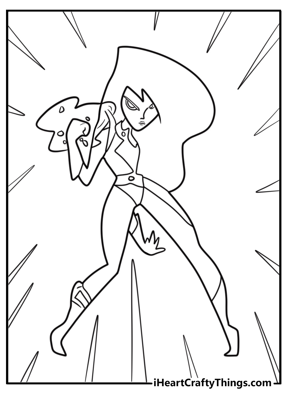 Shego using energy blasts printable coloring sheet
