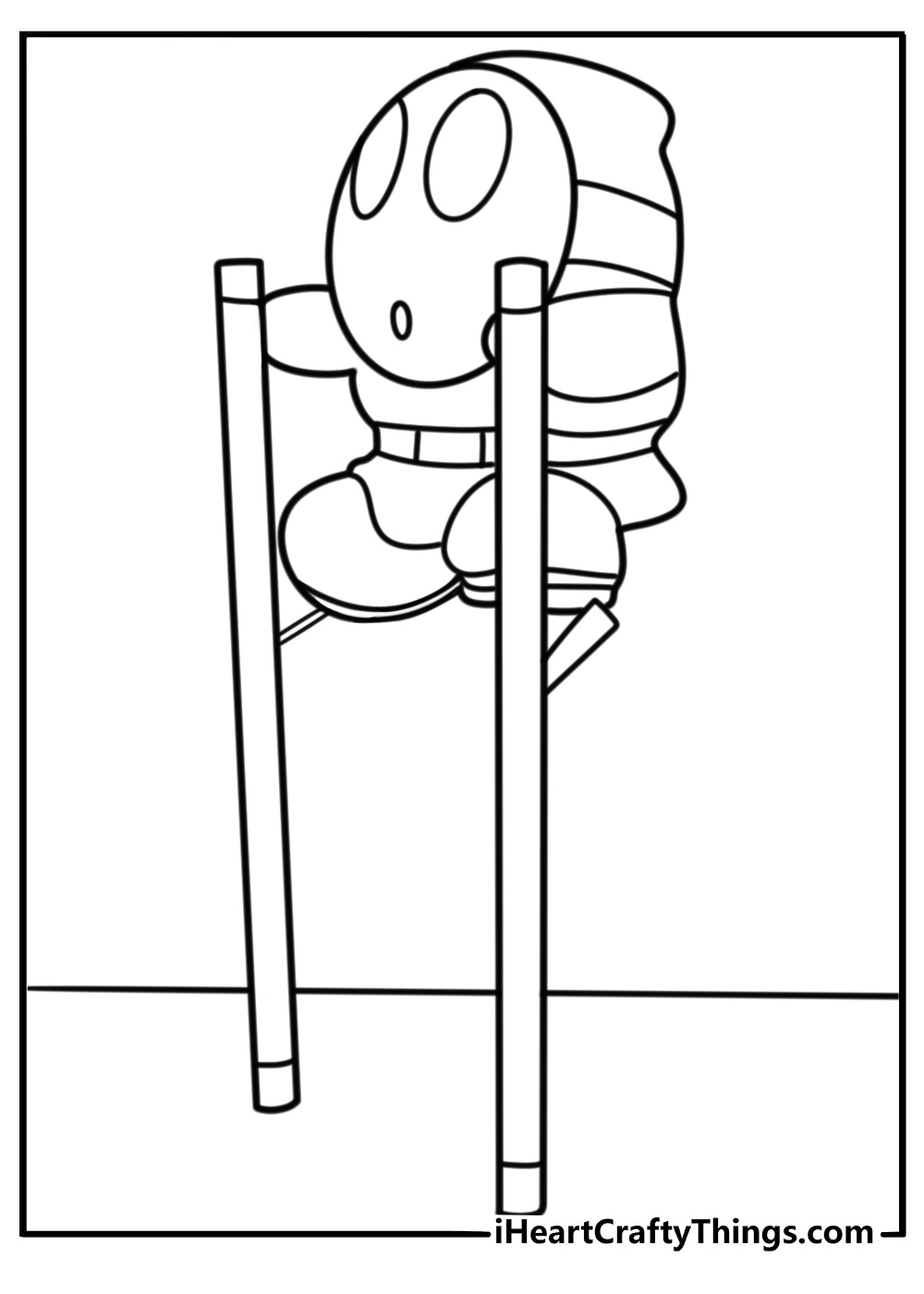 Shy guy coloring pages
