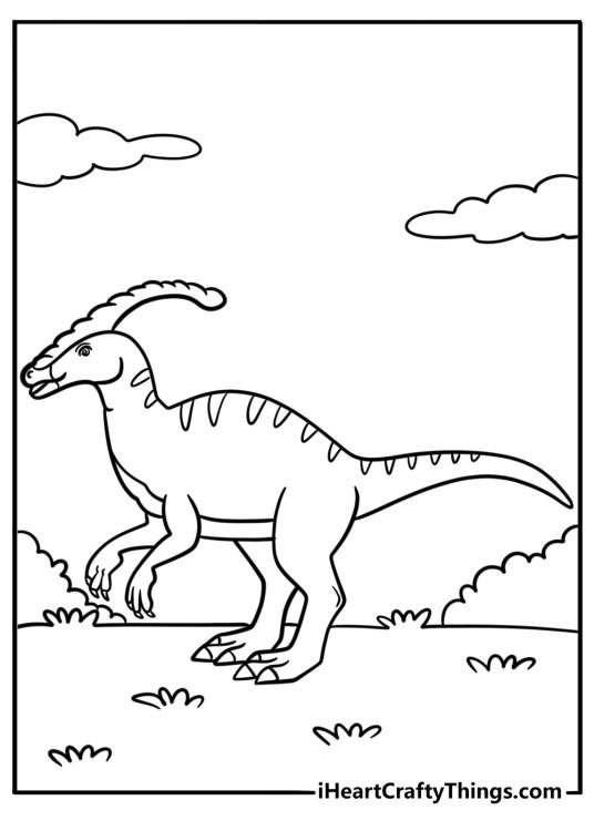 Simple Parasaurolophuscoloring page