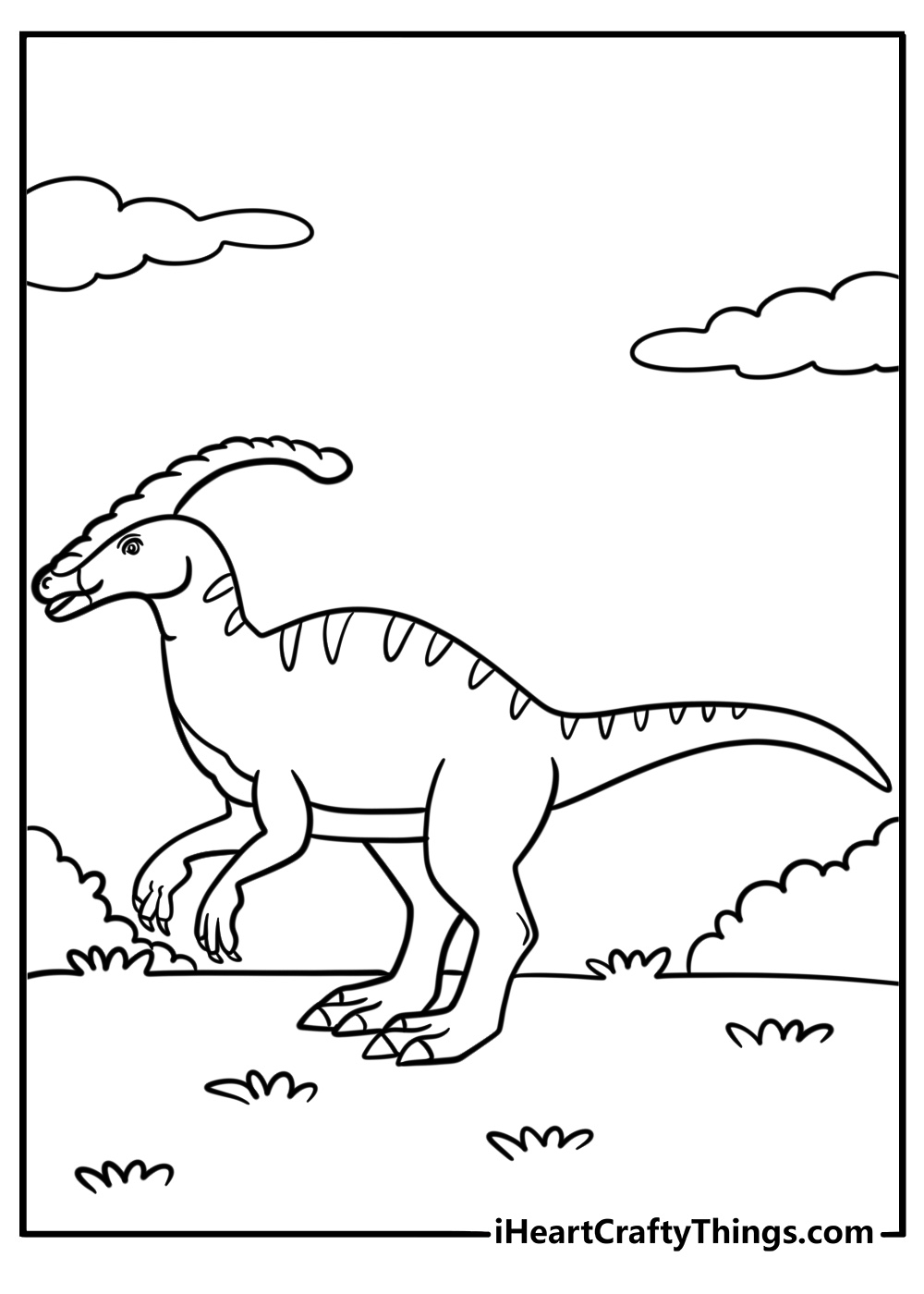 Simple Parasaurolophuscoloring page
