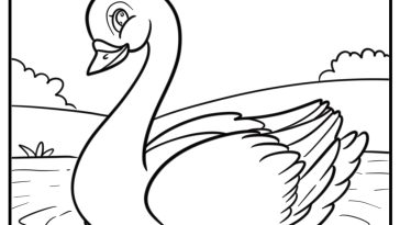 Swan coloring pages