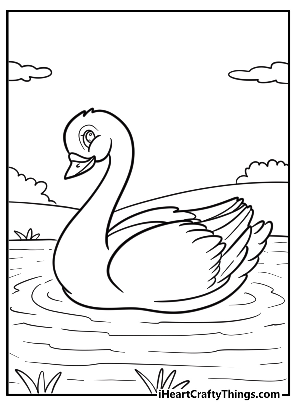 Swan coloring pages