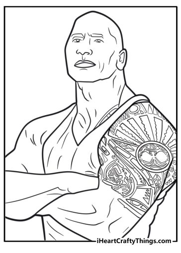 The Rock coloring pages
