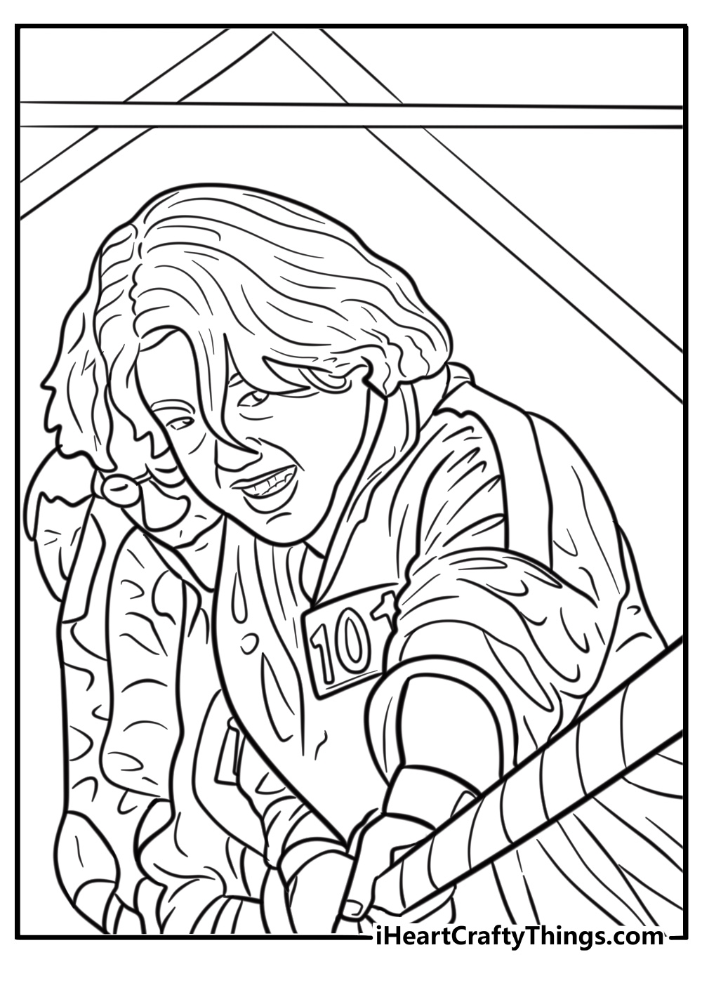 Tug of war team holding rope coloring sheet