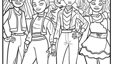 Unicorn academy coloring pages