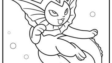 Vaporeon coloring pages