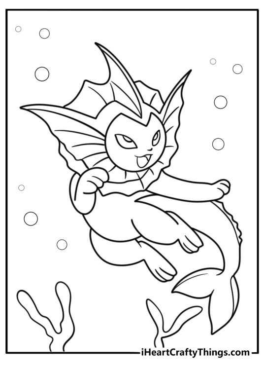 Vaporeon Coloring Pages