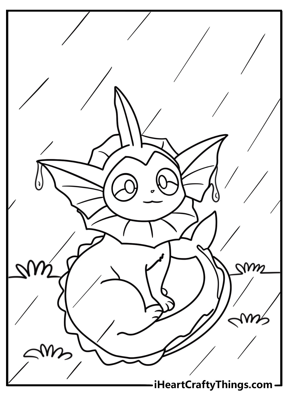 Vaporeon in the rain
