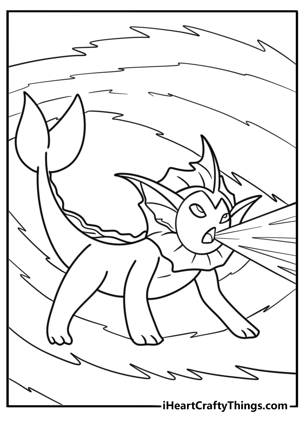 Vaporeon using hydro pump move