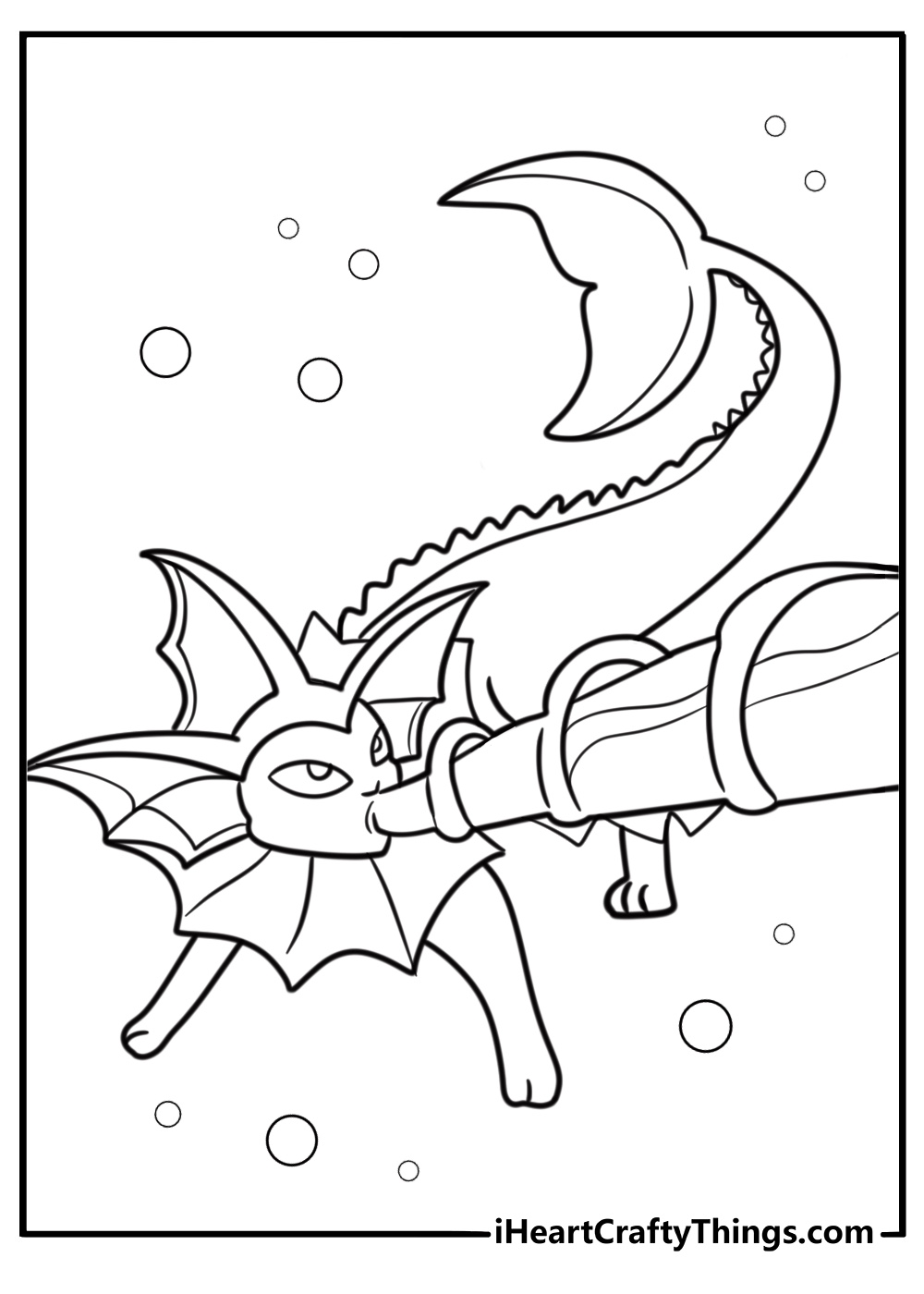 Vaporeon using water gun attack