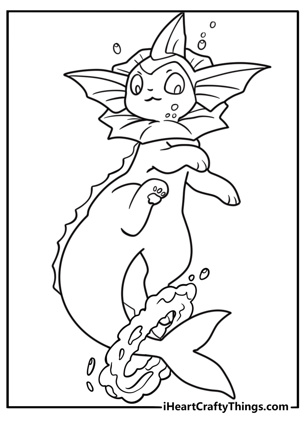 Vaporeon with water rings around its tail