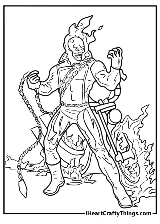 Victorious Ghost Rider coloring page