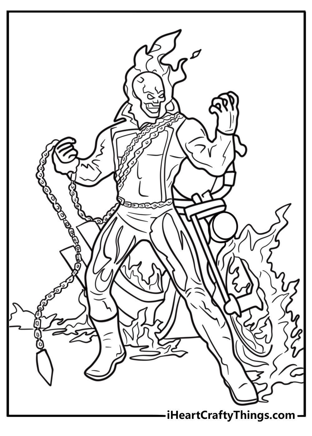 Victorious Ghost Rider coloring page
