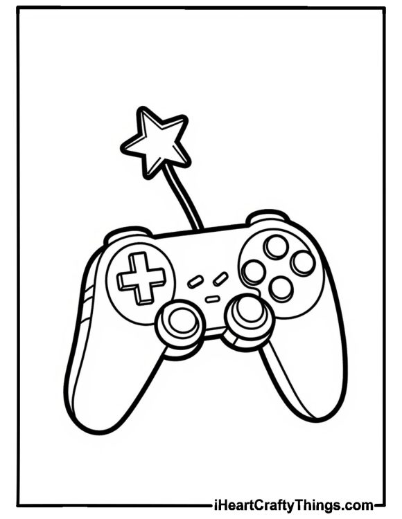 Video Games Coloring Pages: Free Printable PDF Sheets