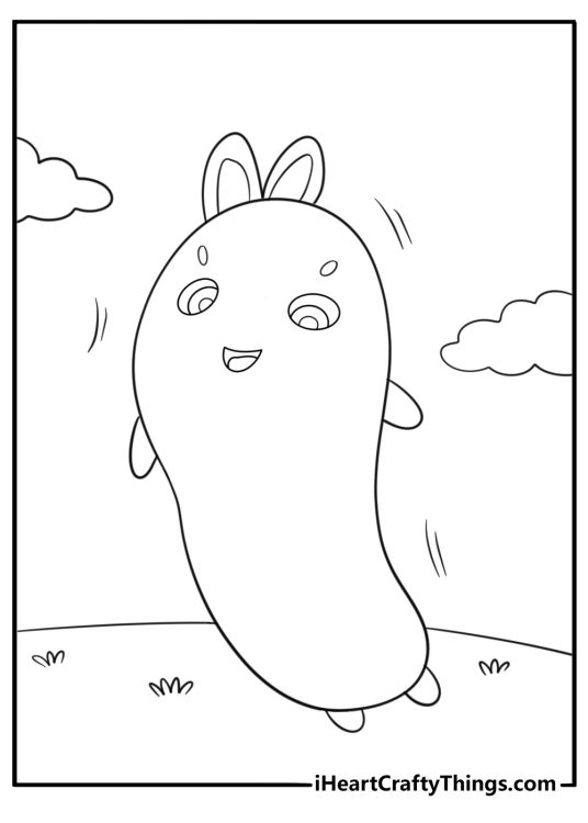 Big Boo stretching like a balloon coloring sheet