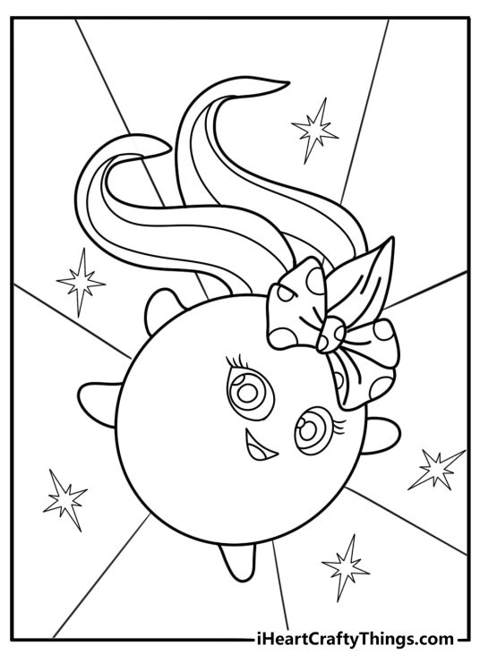 Iris Sunny Bunny with glowing light coloring sheet
