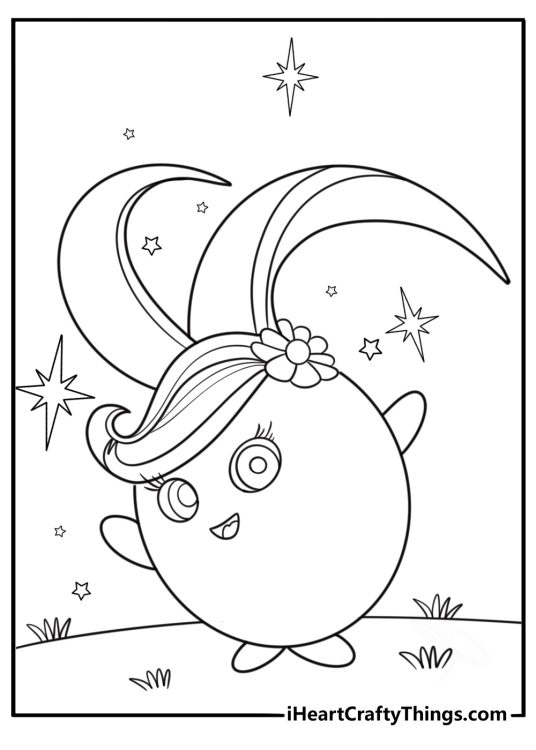Shiny Sunny Bunny creating sparkles coloring page