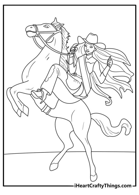 Stylized show horse prop detailed coloring page for adults