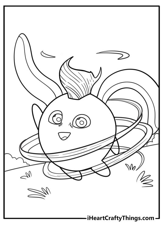 Turbo Sunny Bunny spinning in a circle coloring sheet