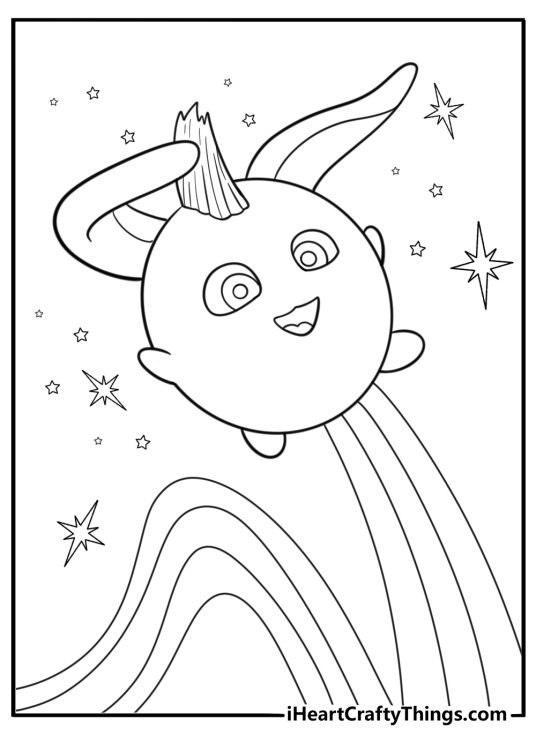 Turbo leaving a motion trail coloring sheet