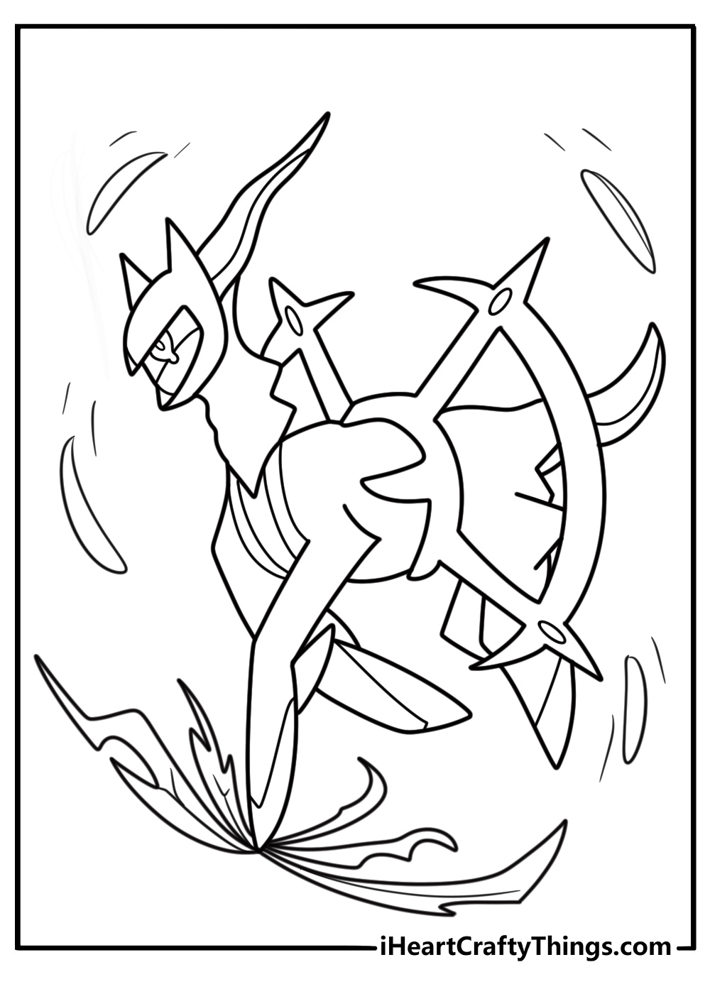 Arceus changing form using grass type plate free coloring page