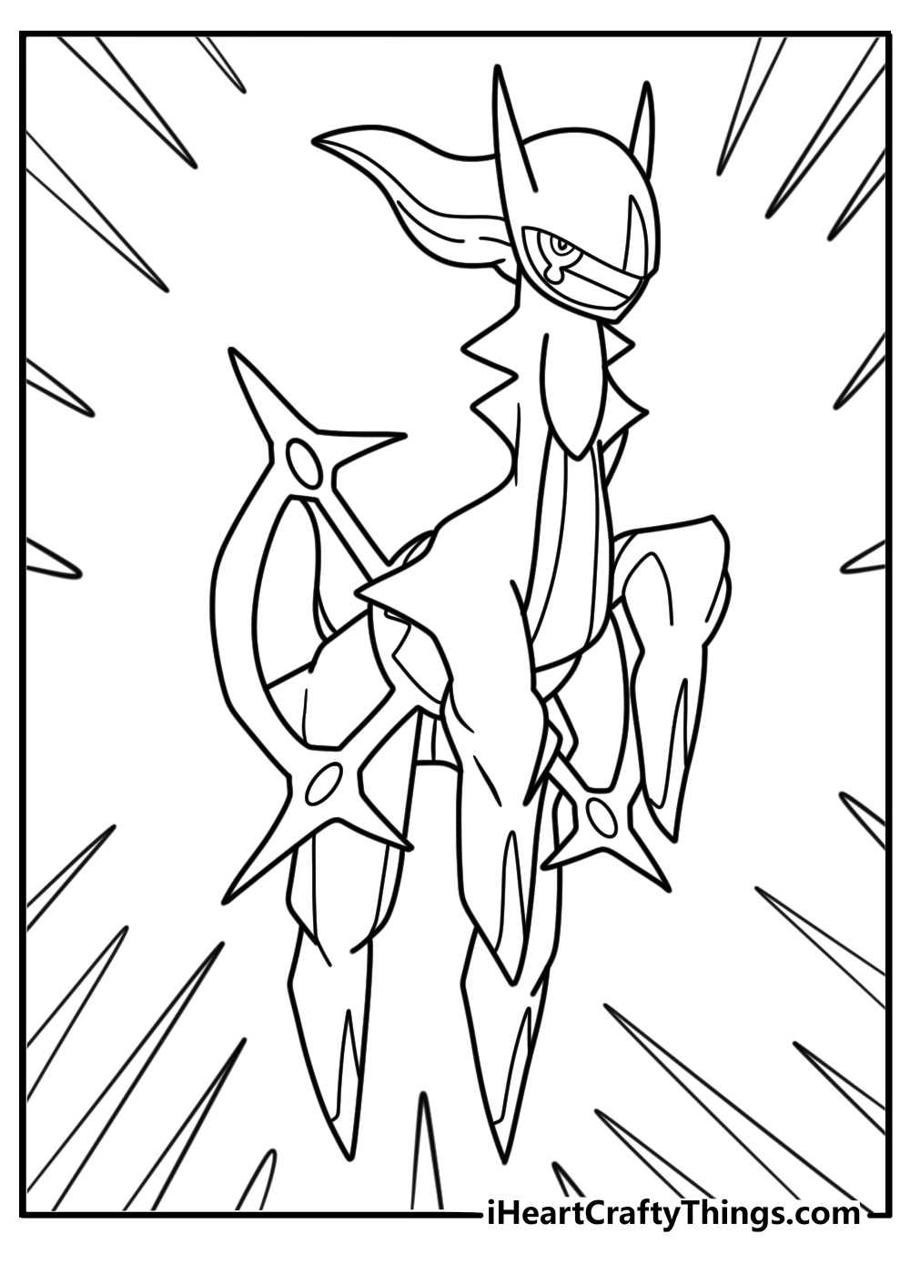 Arceus in its normal type form coloring page