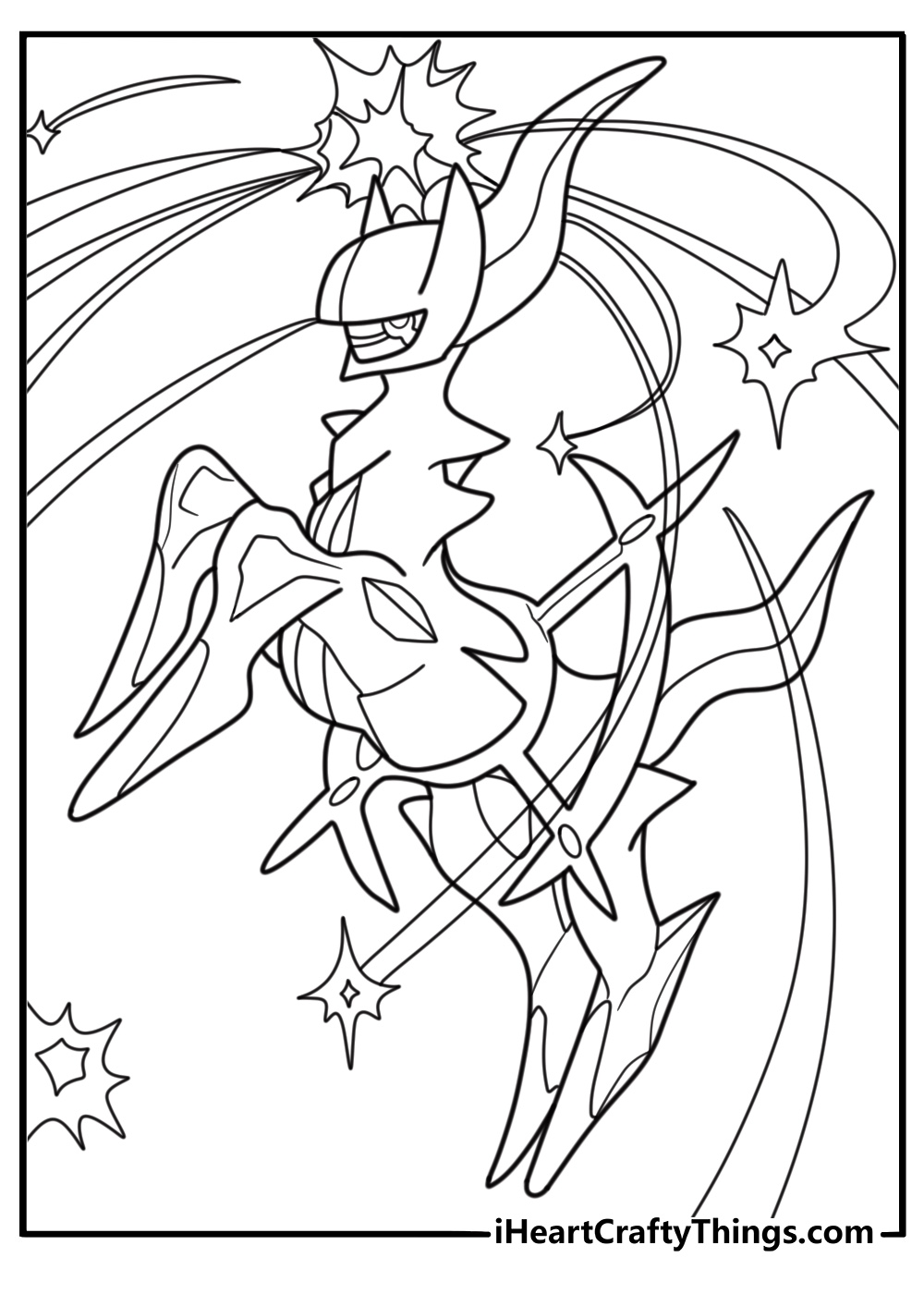 Arceus using Judgment attack free coloring page pdf