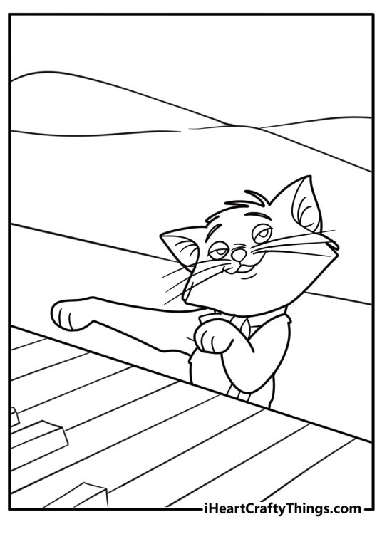Berlioz playing the piano with concentration coloring page